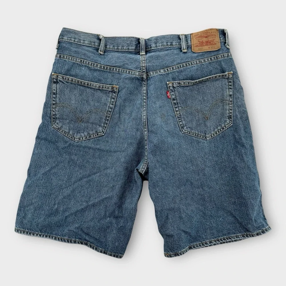 Levis 550 Shorts Mens 38‎ Jorts Denim Y2K Baggy Medium Wash Cotton Skater Grunge